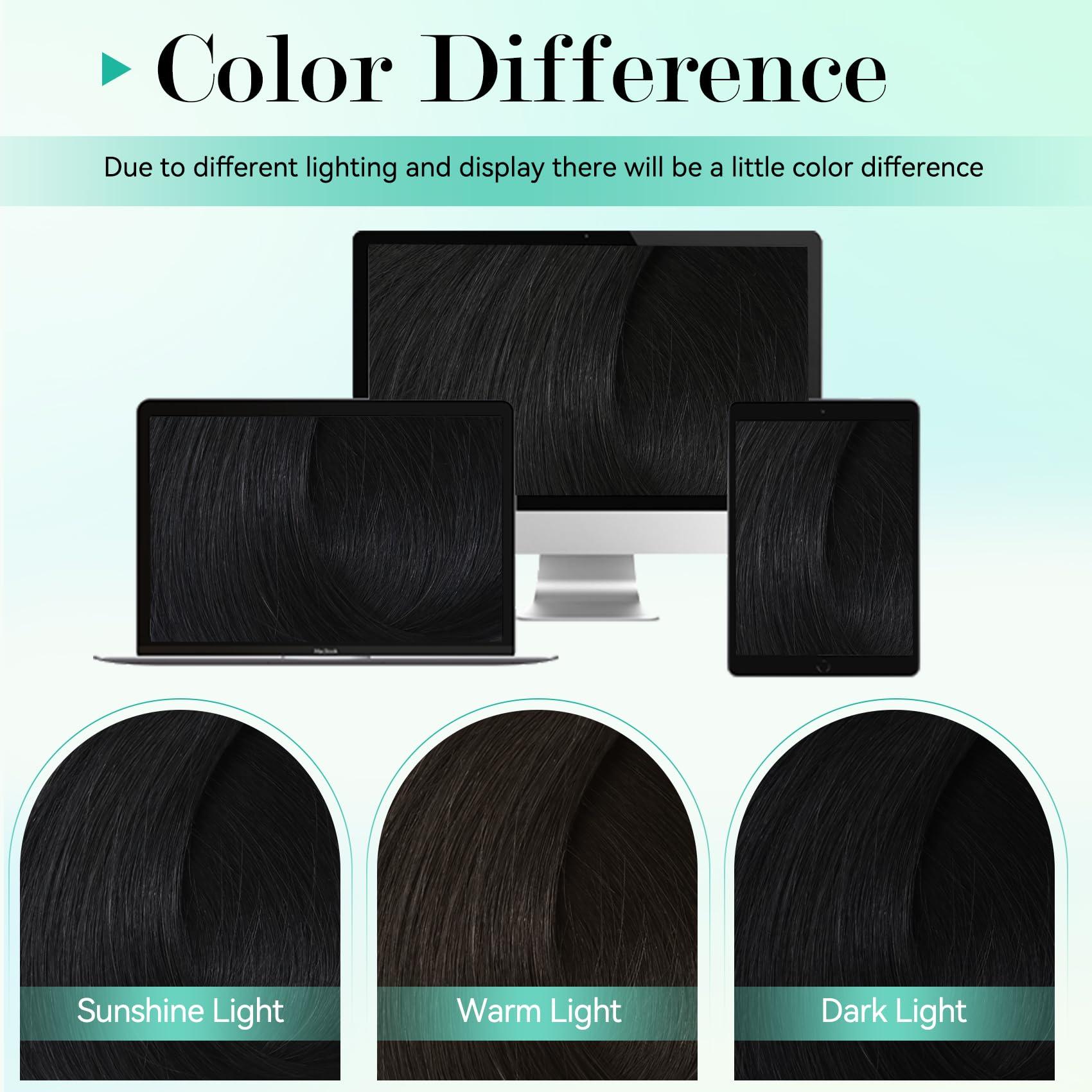 Ukira Ukira Black Hair Extensions Real Human Hair, 22 Inch 70g 7pcs Natural Black human hair clip in extensions, Soft Straight Remy Human Hair Extensons Clip in Hair Extensions Black Women