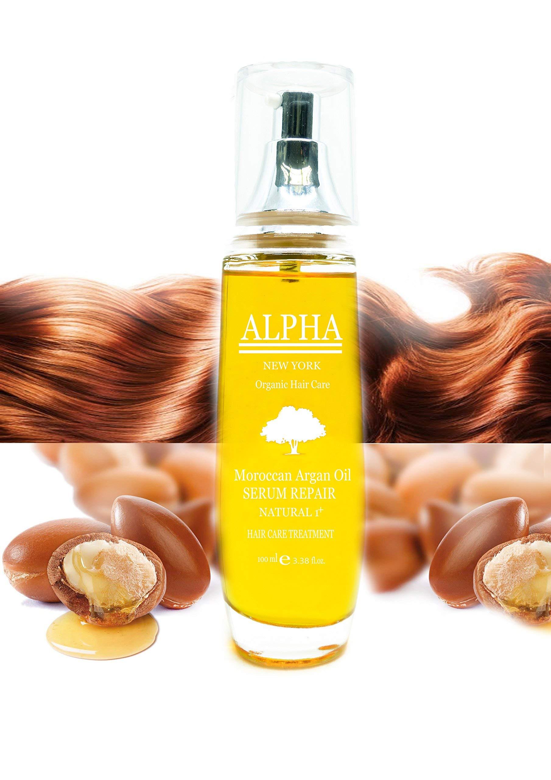 ALPHA NEW YORK Moroccan Argan Oil Serum Organic Hair care by Alpha New York 3.38 Oz