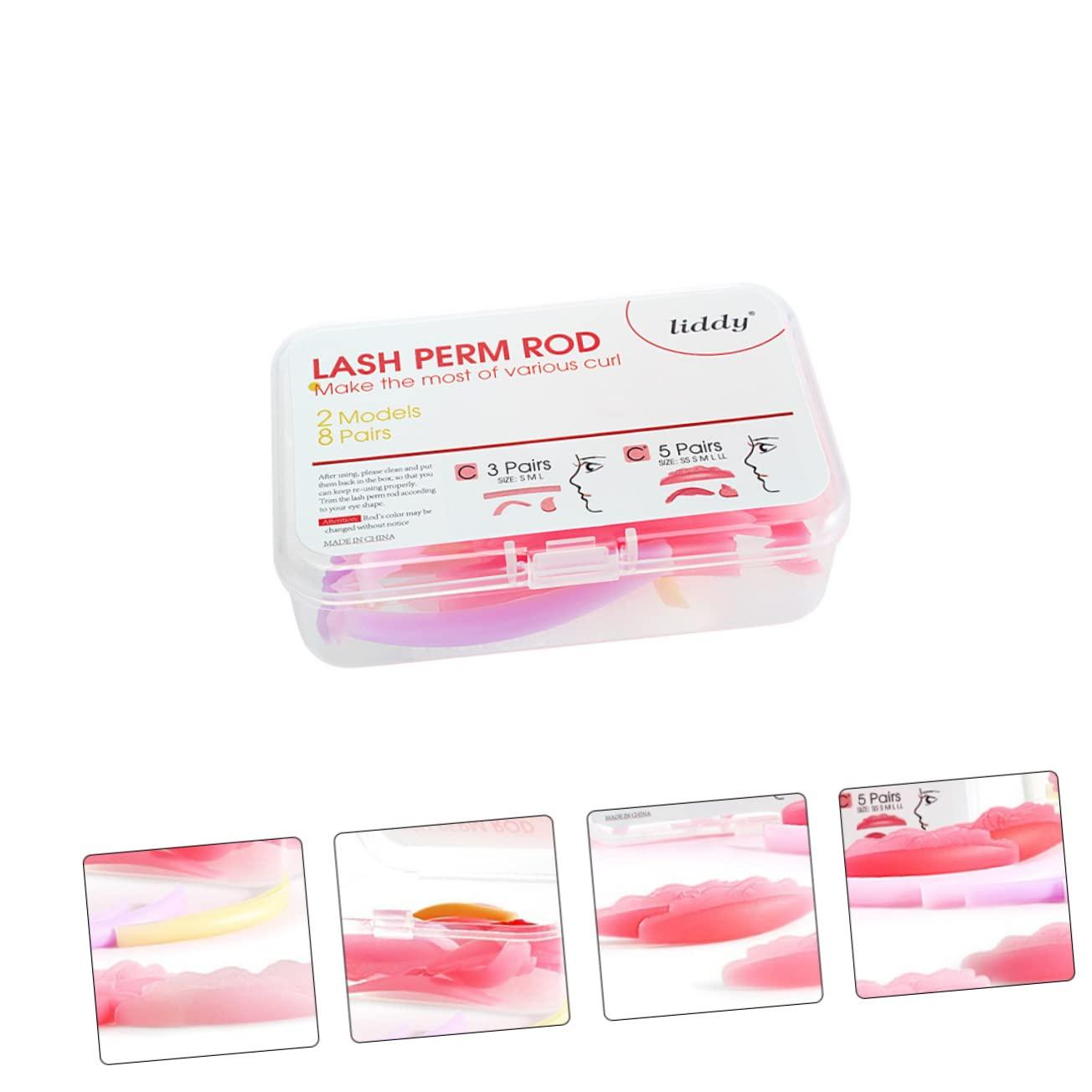 LALAFINA 8 Pairs Silicone Pad for Hot Eyelashes False Eyelash Patches Eyelash Silicone Pad Eyelash Perming Pads Silicone Makeup Tool Silicone Eyelash Pads Eyelash Shield Pads