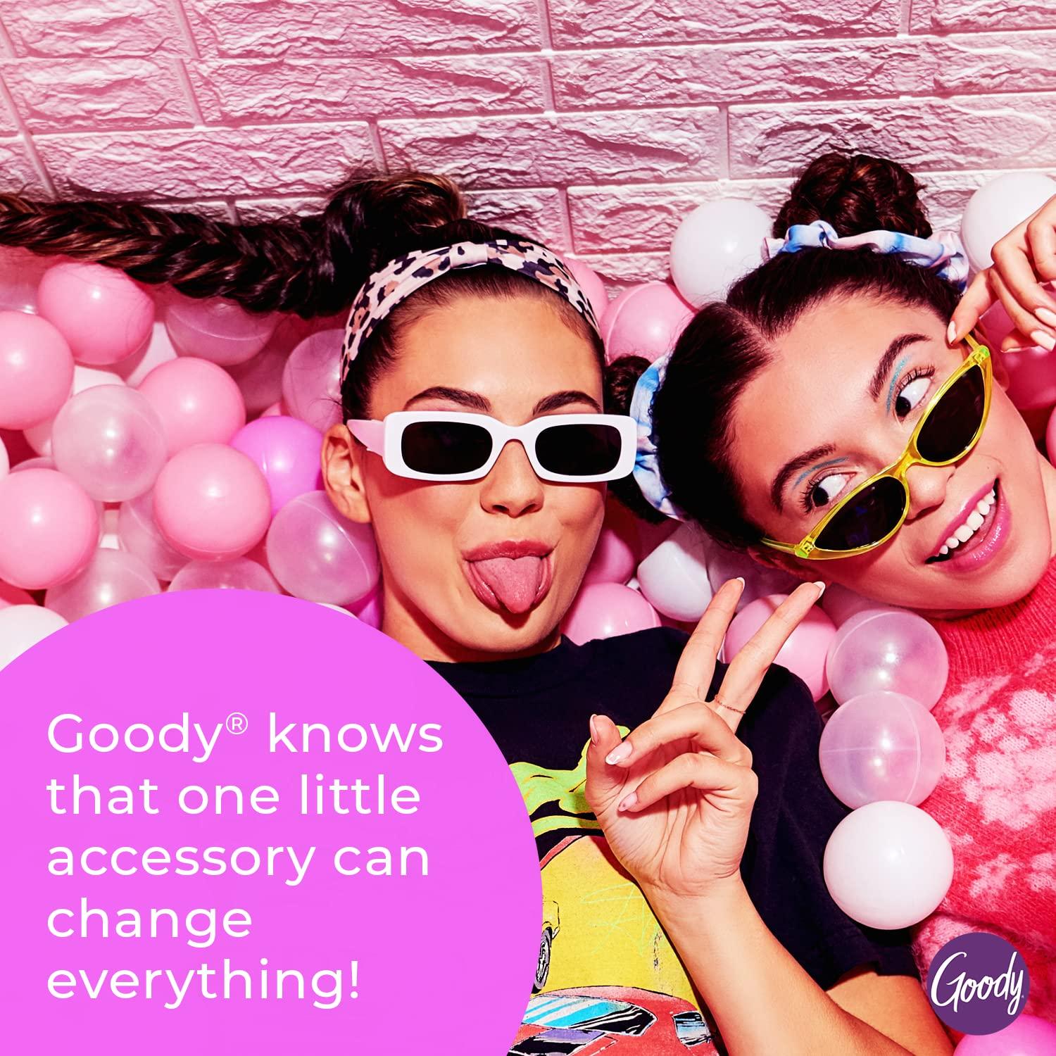 GOODY Goody Forever Ouchless Elastic Hair Tie - 10 Count, Black - Medium Hair to Thick Hair - Accessories for Women and Girls (Pack of 2)