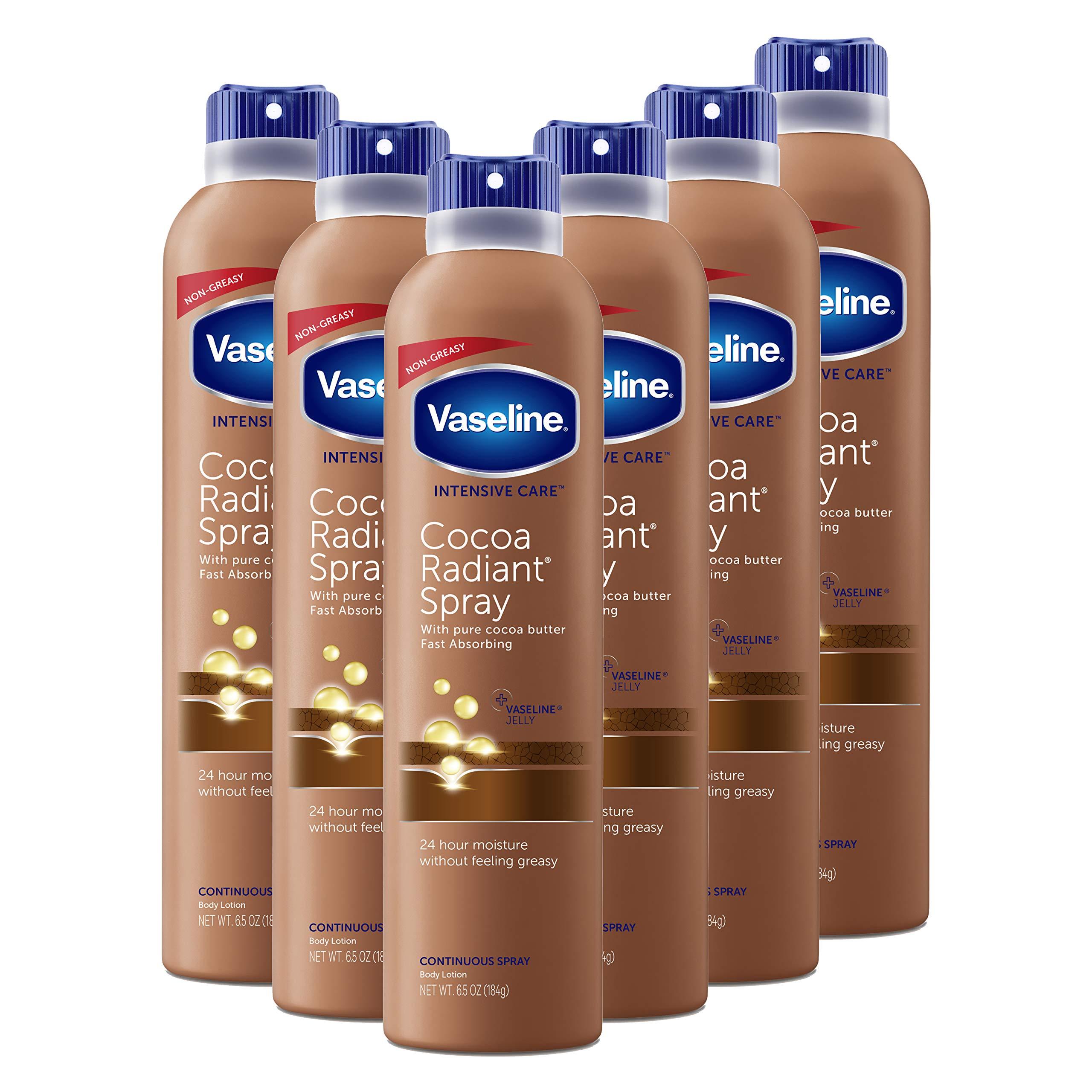 Vaseline Vaseline Intensive Care Spray Moisturizer For Dry Skin Cocoa Radiant Made & Intensive Care Body Lotion for Dry Skin Cocoa Radiant Lotion Made with Ultra-Hydrating Lipids and Pure Cocoa Butter