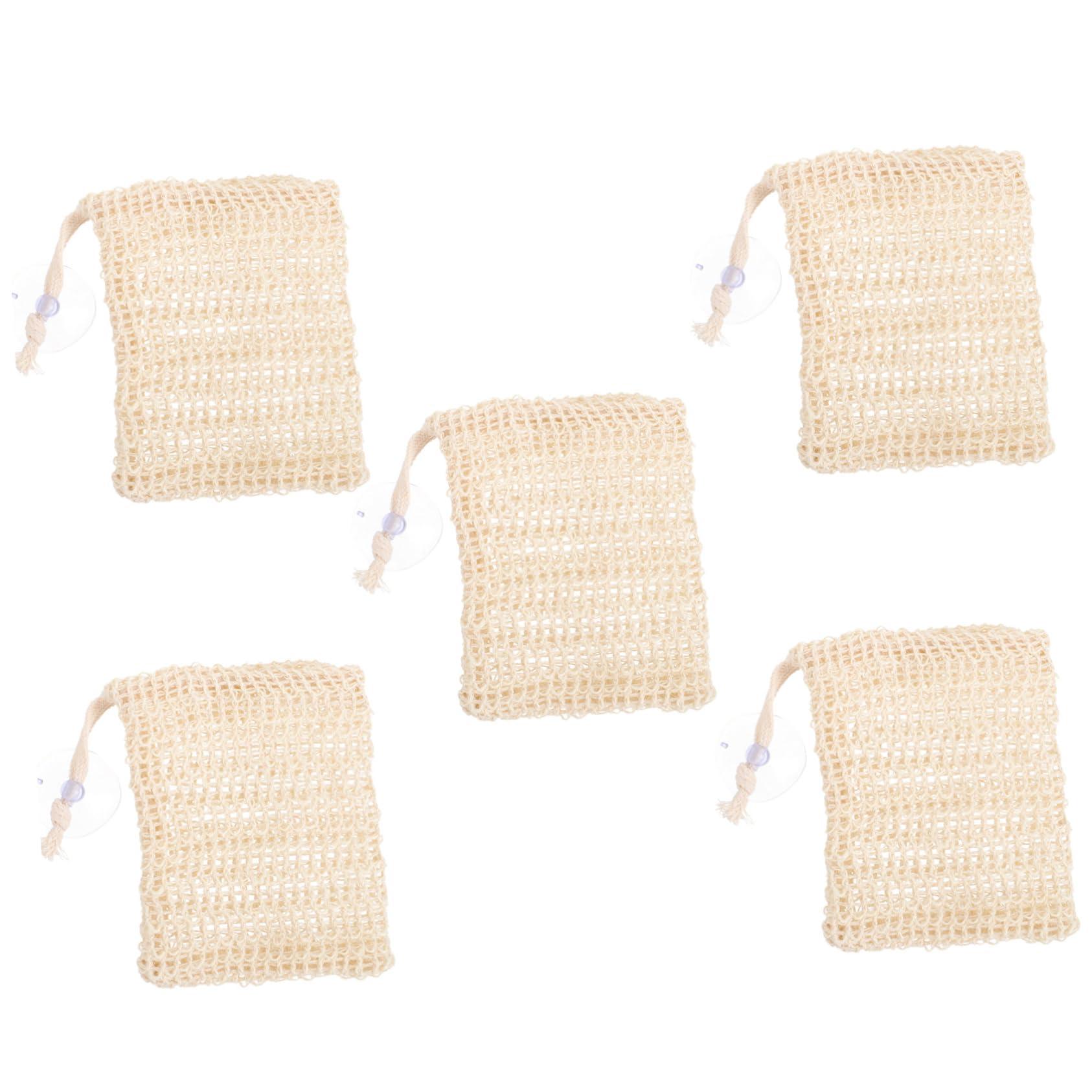 NOLITOY NOLITOY Loofah Holder Travel Pouch 20 Pcs Net Scrubber Soap African Net Sponge Suction Cups for Body Scrub Pouch Foaming Pouch Foam Loofahs Travel Mug Self Made Cotton Linen