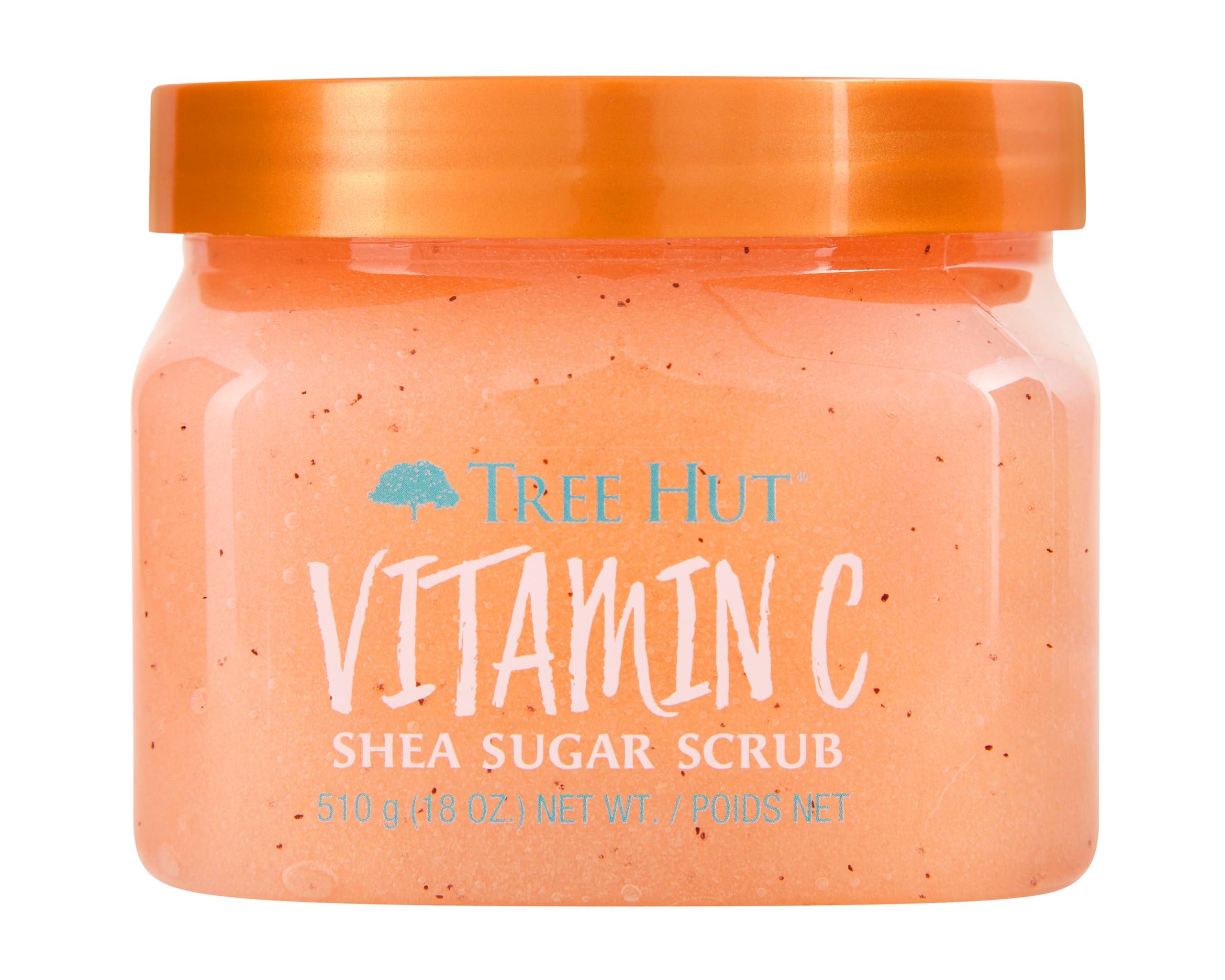 Tree Hut Tree Hut Vitamin C Shea Sugar Scrub, 18 oz & Strawberry Foaming Gel Wash, 18 oz - Hydrating Body Scrub & Cleanser
