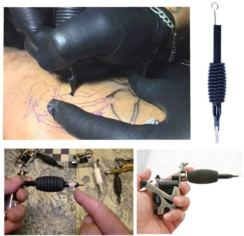 TTOOGO Tattoo Needles And Tubes Combo - 20Pcs Tattoo Needles/25Mm with Disposable Tubes,Different Sizes 3RL 5RL 7RL 9RL 5RS 7RS 9RS 5M1 7M1 9M1 for Tattoo Machines Tattoo Kit Tattoo Supplies,15F