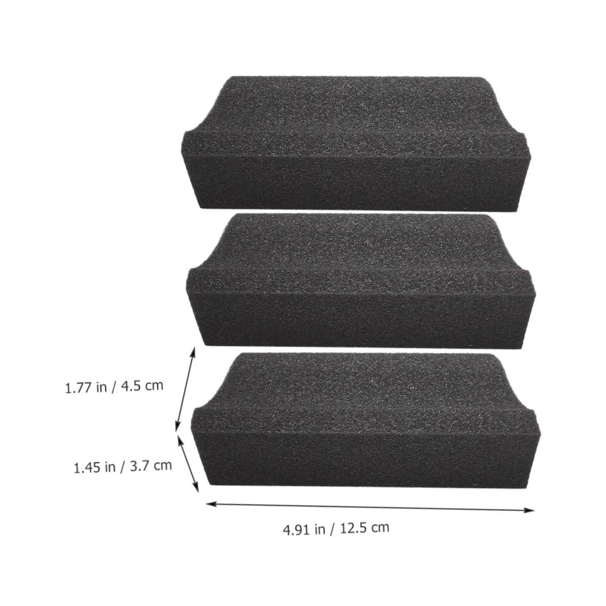 NOLITOY 3pcs Sponge Hair Catcher Beard Men Black NOLITOY