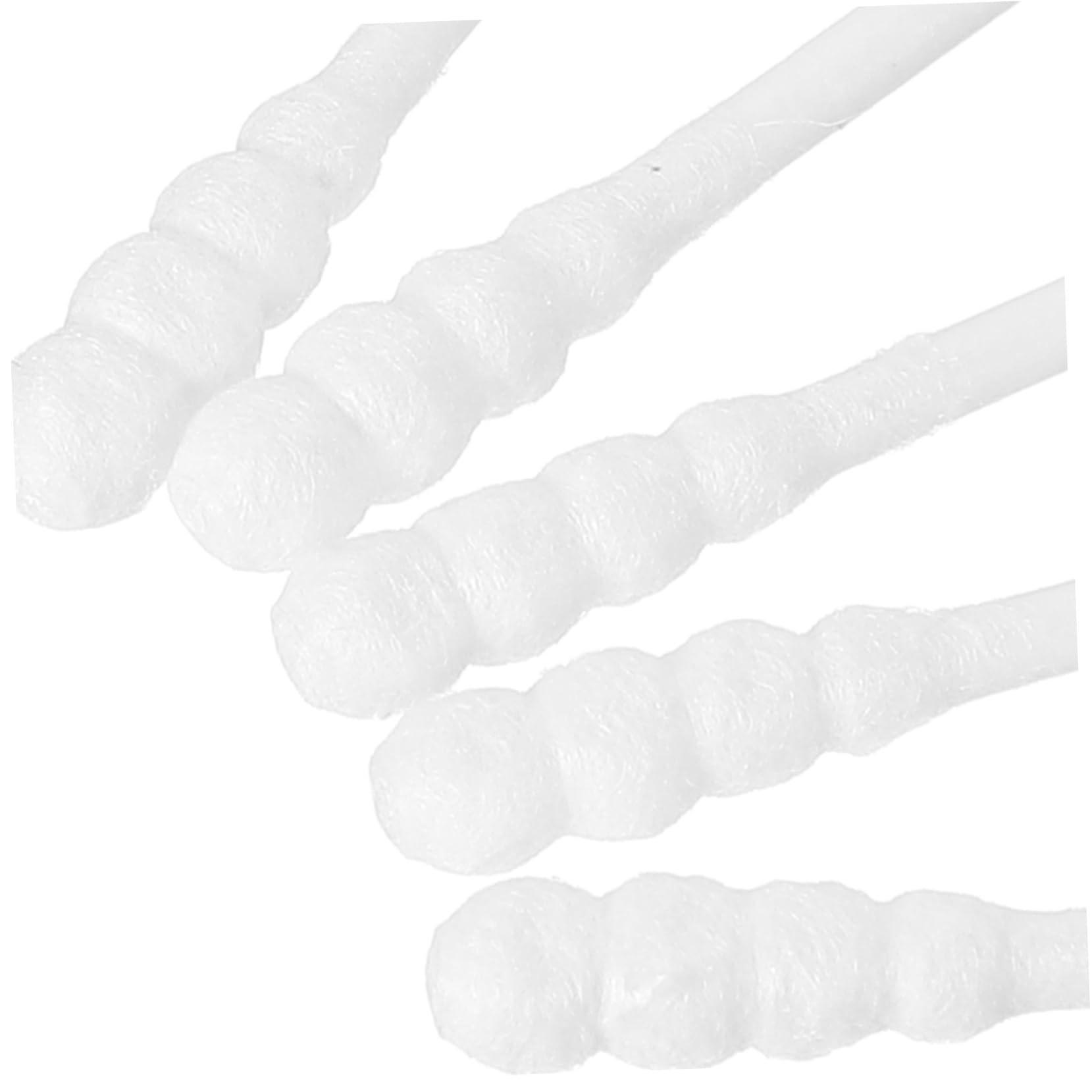 Beatifufu Beatifufu 600 Pcs Care Buds Swabs Organic Cotton Balls Earbuds Cotton Swabs for Amaz on Organic Cotton Pads Ear Swabs Buds Swabs with 2 Different Heads Amezon White