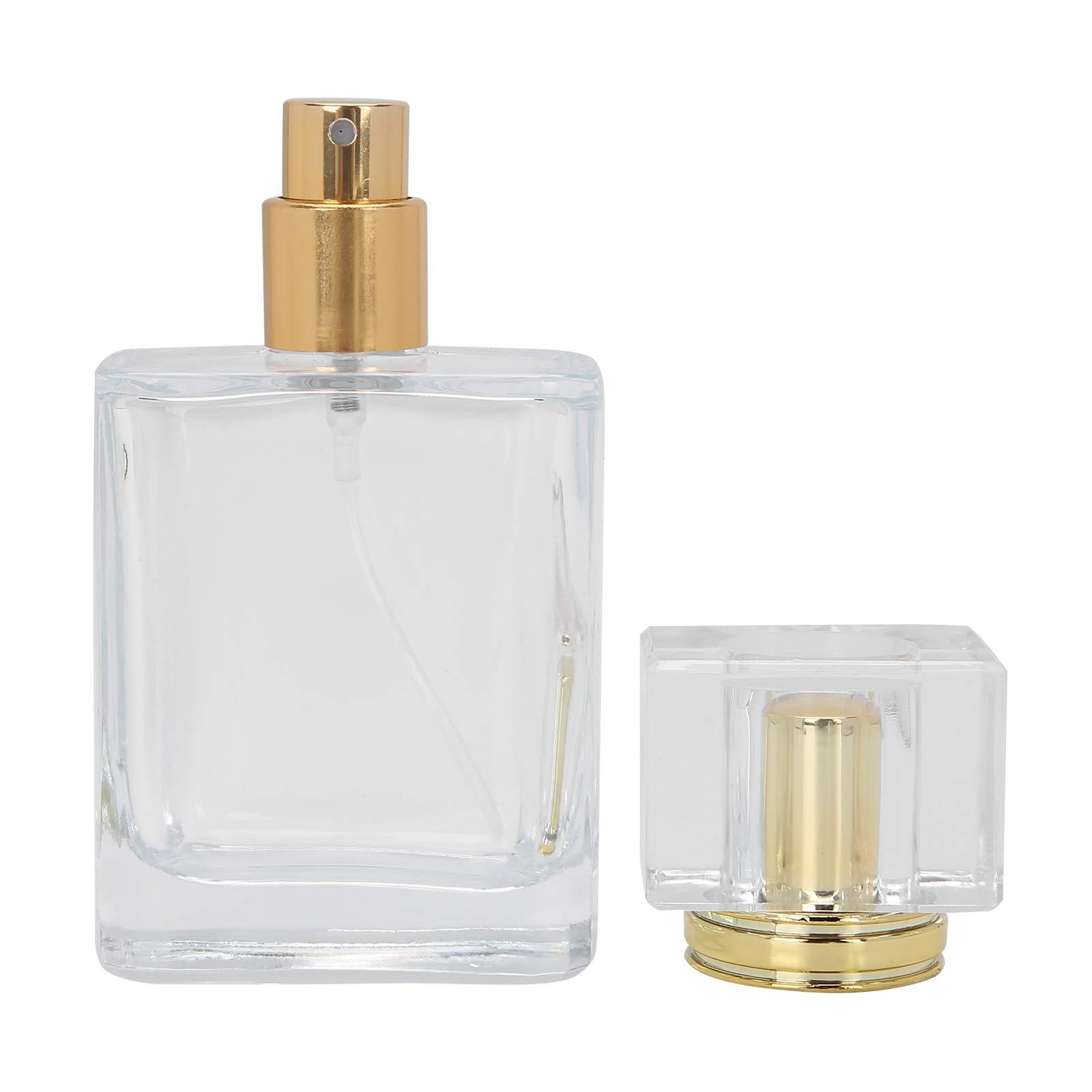 Sonew 50ml Perfume Bottle - Glass Spray Perfume Bottle with Spray Applicator Empty Atomizer Bottle Perfume Refillable Bottle Liquid Container Transparent Perfume Spray Perfume Atomizer Bottle(03)