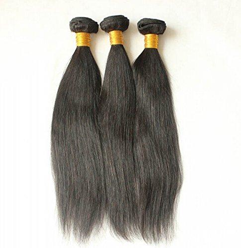 DaJun 2018 Popular 8A Mid-Part Chinese Virgin Remy Weave Hair Human Bundles With Lace Closure Straight Natural Color 12"closure+22"24"24"weft