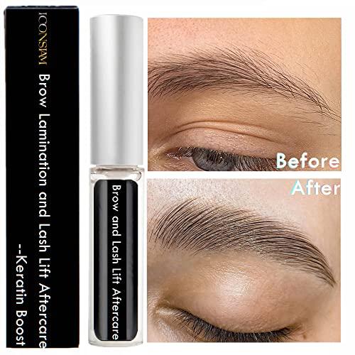 Libeauty Brow Lamination and Lash Lift Nutrition Clear Eyelash Perm Aftercare Save Burning Eyelash & Eyebrow, Keratin Boost Care Fix Messy Brows/Lashes into Neat Look for 8 Weeks