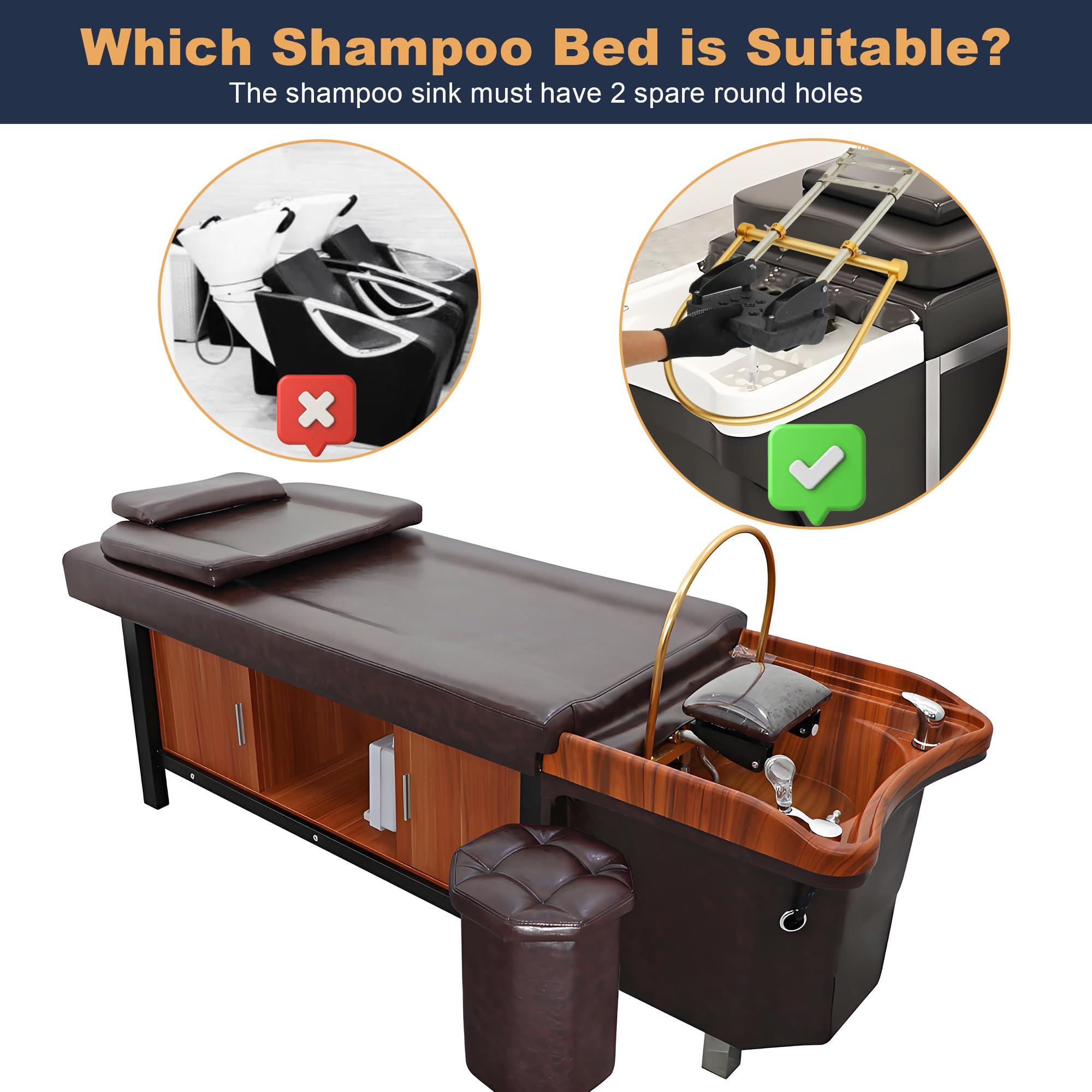 yeshine Water Circulation Rack with Pillow Kit, Head Spa Equipment Frame with Outlet Holes, Head Spa Waterfall Equipment, Water Circulation Frame for Most Salon Massage Hair Shower Shampoo Bed Accessories