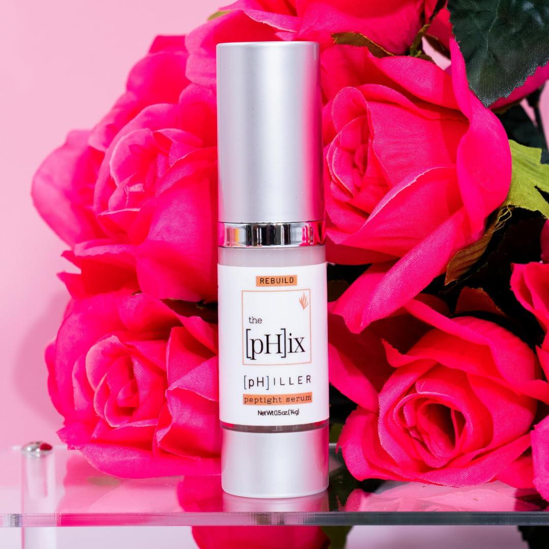THE PHIX The PHIX pHiller Peptide Serum - Advanced Anti Aging Face Tightening Serum for Fine Lines and Wrinkles, Hydrating Peptides Facial Formula for Skin, with Argireline + Tripeptides; Vegan (1oz)