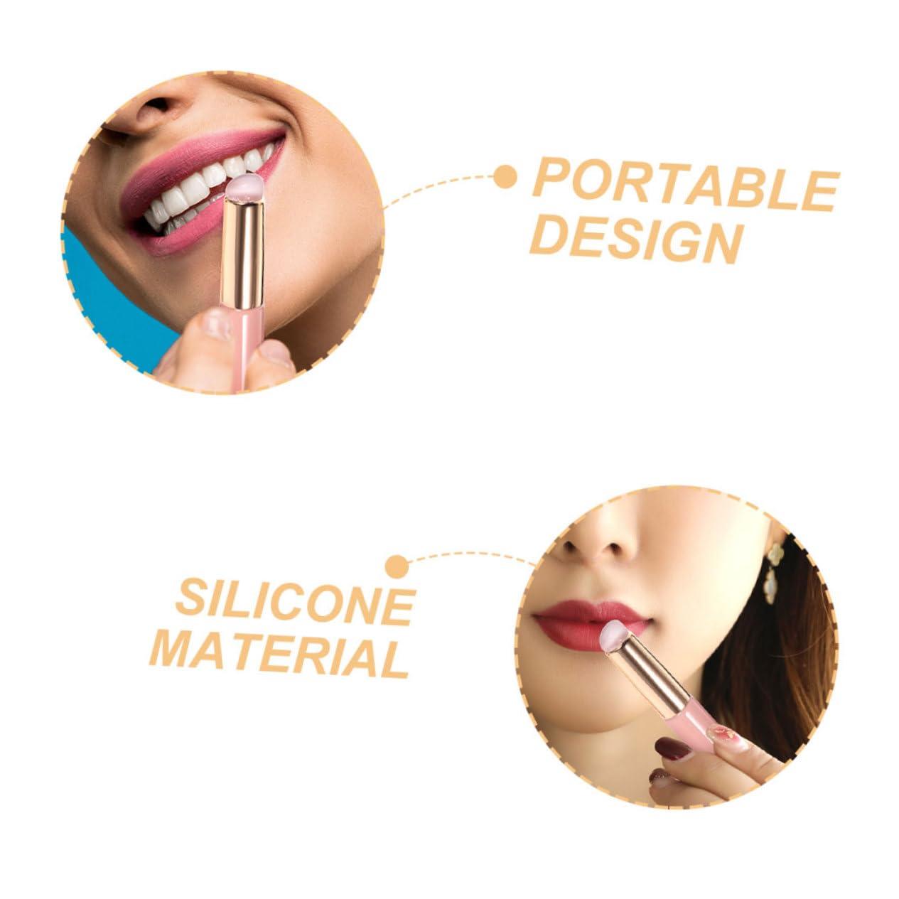 Outanaya Outanaya Professional Lip Makeup Brush Set Silicone Lip Brush Applicator Lipstick Lip Gloss 4pcs