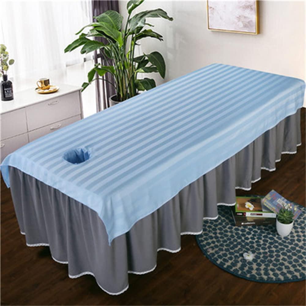 Darley Cotton Massage Table Sheet with Face Hole Salon Couch Sheet Washable Beauty Salon Spa Sheet Beauty Massage SPA Couch Cover Spa Massage Treatment Table Bed Cover-H 47x75inch(120x190cm)