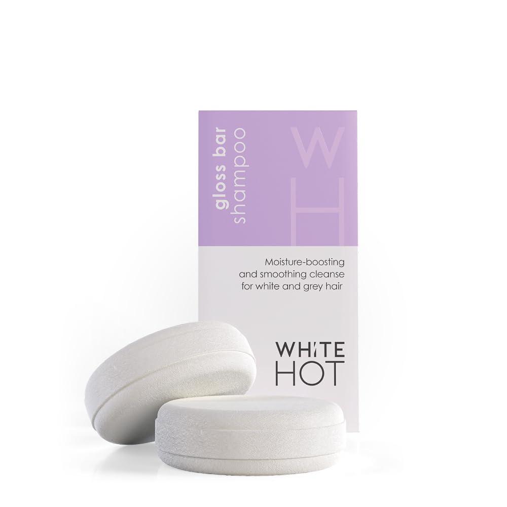 White Hot White Hot Gloss Bar Shampoo Solid Shampoo Bar (2 x shampoo bars) 60g Bright Shine and Silky Soft Silver White