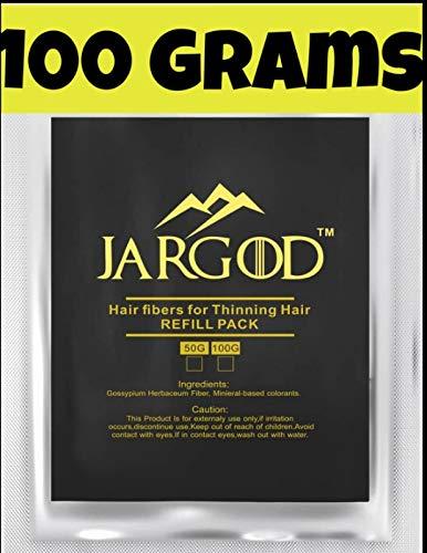 JARGOD 100 Gram Hair Building Fibers - Refill Your Existing Fiber Bottle - Hair Filler Fibers - Hair Loss Concealer For Thinning Hair by JARGOD (Dark Brown)