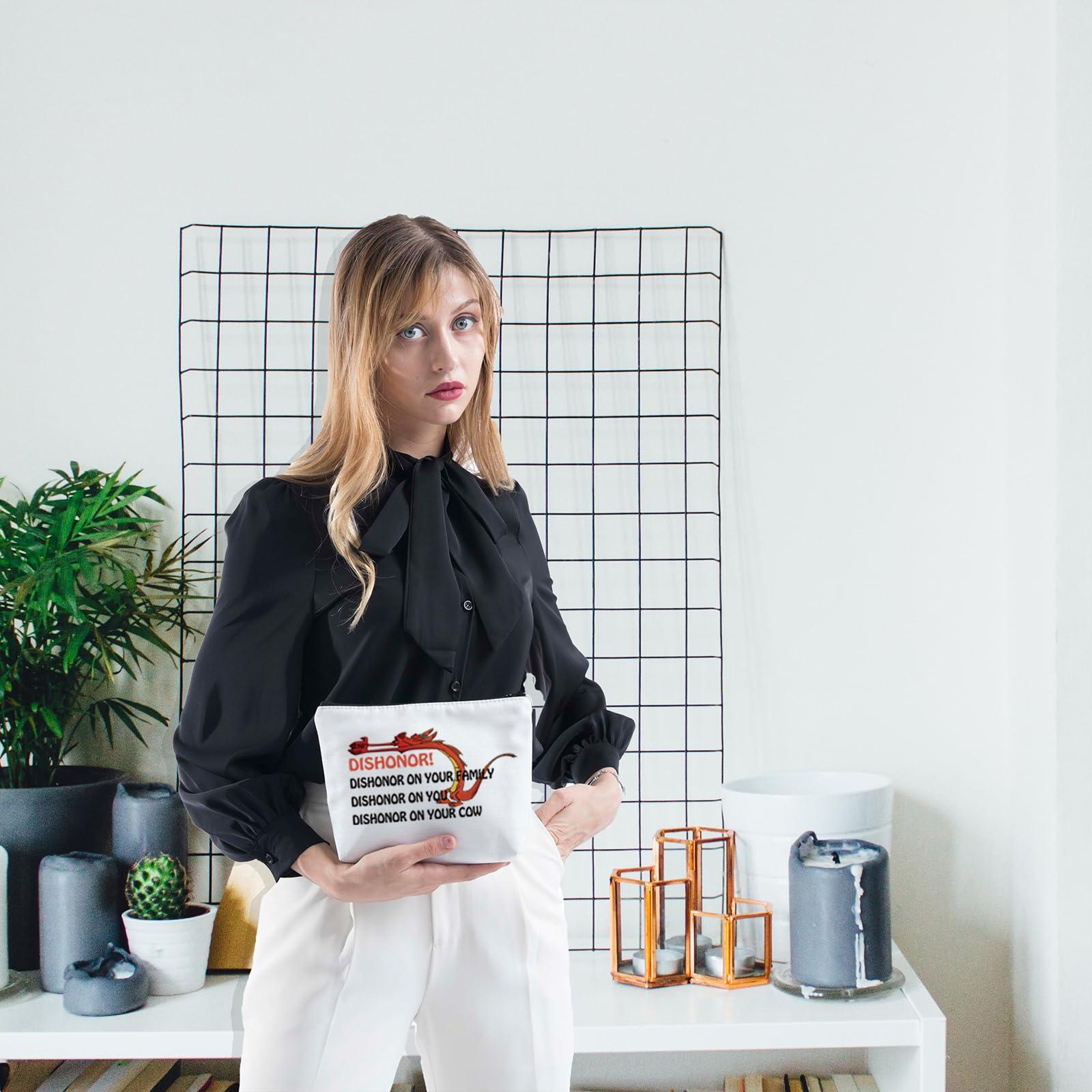 FOTAP Mushu Dishonor On Your Cow Makeup Bag Mushu Dragon WDW Magic Kingdom Gift Family Trip Gift Mushu Lover Gift (your cow)