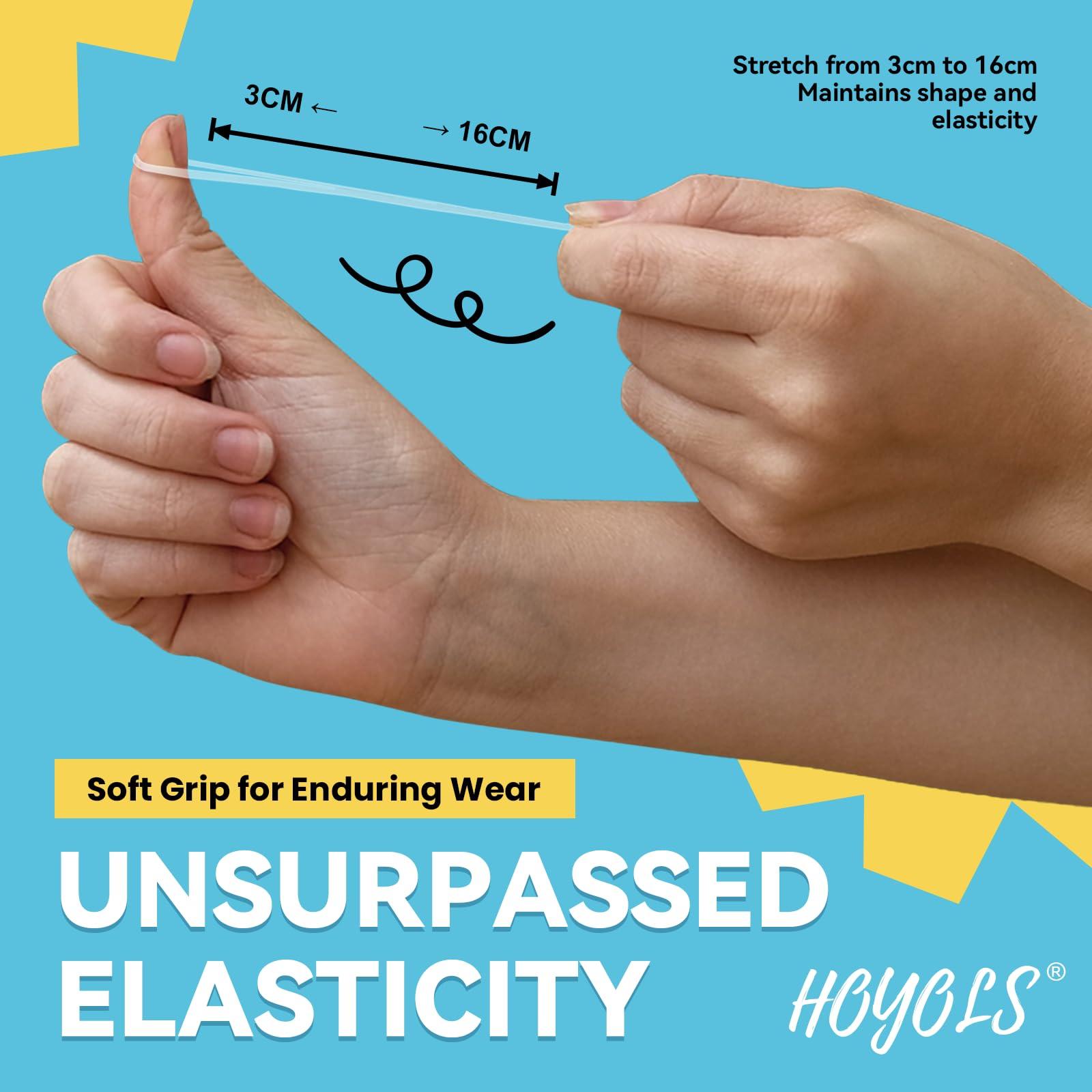 HOYOLS HOYOLS Clear Elastic Hair Bands, 2500 Small Rubber Bands Braids for Girls Kids Women Non-Slip Tiny Soft Hair Ties Accessories Value Pack TPR