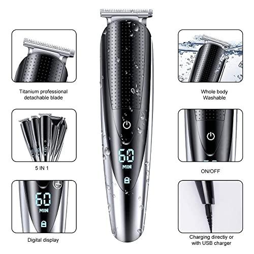 FASTDEER Professional Hair Clippers for Men, All In One Grooming Kit Electric Shaver For Men Facial Body Wet Dry Shaving Machine Beard Electric Razor Rechargeable