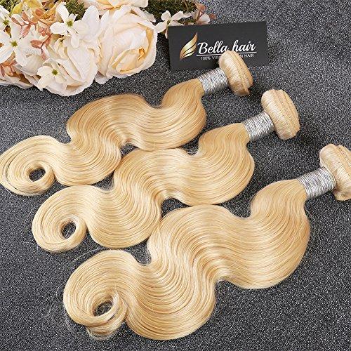 Bella Hair Bella Hair 613 Remy Virgin Human Hair Weave, Russian Blonde Human Hair Bundles Body Wave (2 Pieces 24inch)