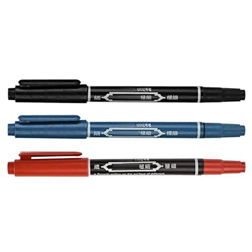 AEIOFU Tattoo Marker Pen Waterproof Skin Marking Pencil Fine Point Body Ink Pen Mixed Color 3PCS Semi Permanent Tattoos Temporary Tattoo Pen Body Art Beauty Tool