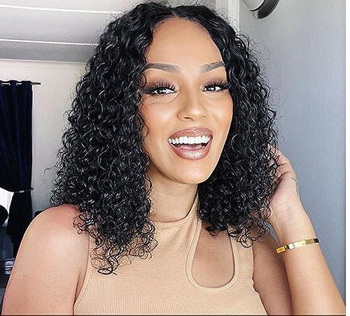 ISEE ISEE Hair Wear and Go Glueless Wigs Bob Wigs Human Hair Pre Plucked Water Wave Lace Front Wigs Human Hair Upgraded No Glue Transparent Lace Closure Wigs Human Hair for Women Natural Black 10 Inch