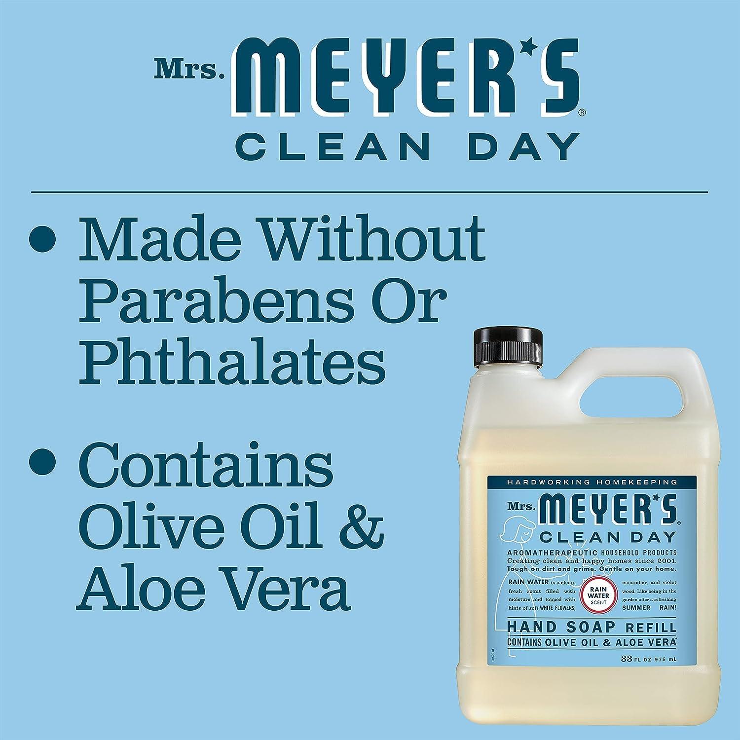 MRS. MEYER'S CLEAN DAY Mrs. Meyer\'s Hand Soap Variety, 1 Rain Water Refill, 1 Rain Water Hand Soap, 1 CT