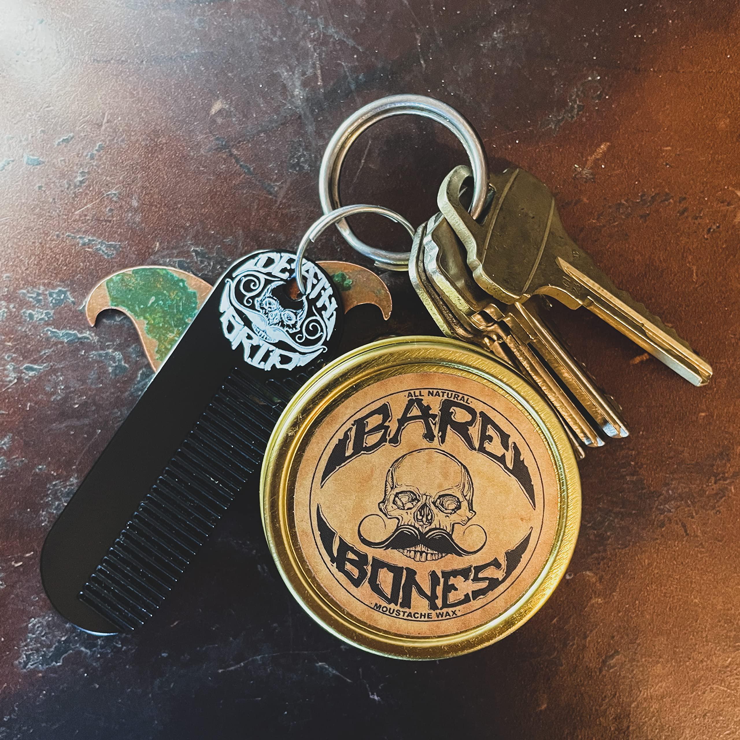 THE VINTAGE GROOMING CO. THE VINTAGE GROOMING CO. Bare Bones Medium Hold Mustache Wax and Death Grip Mustache Keychain Comb Set