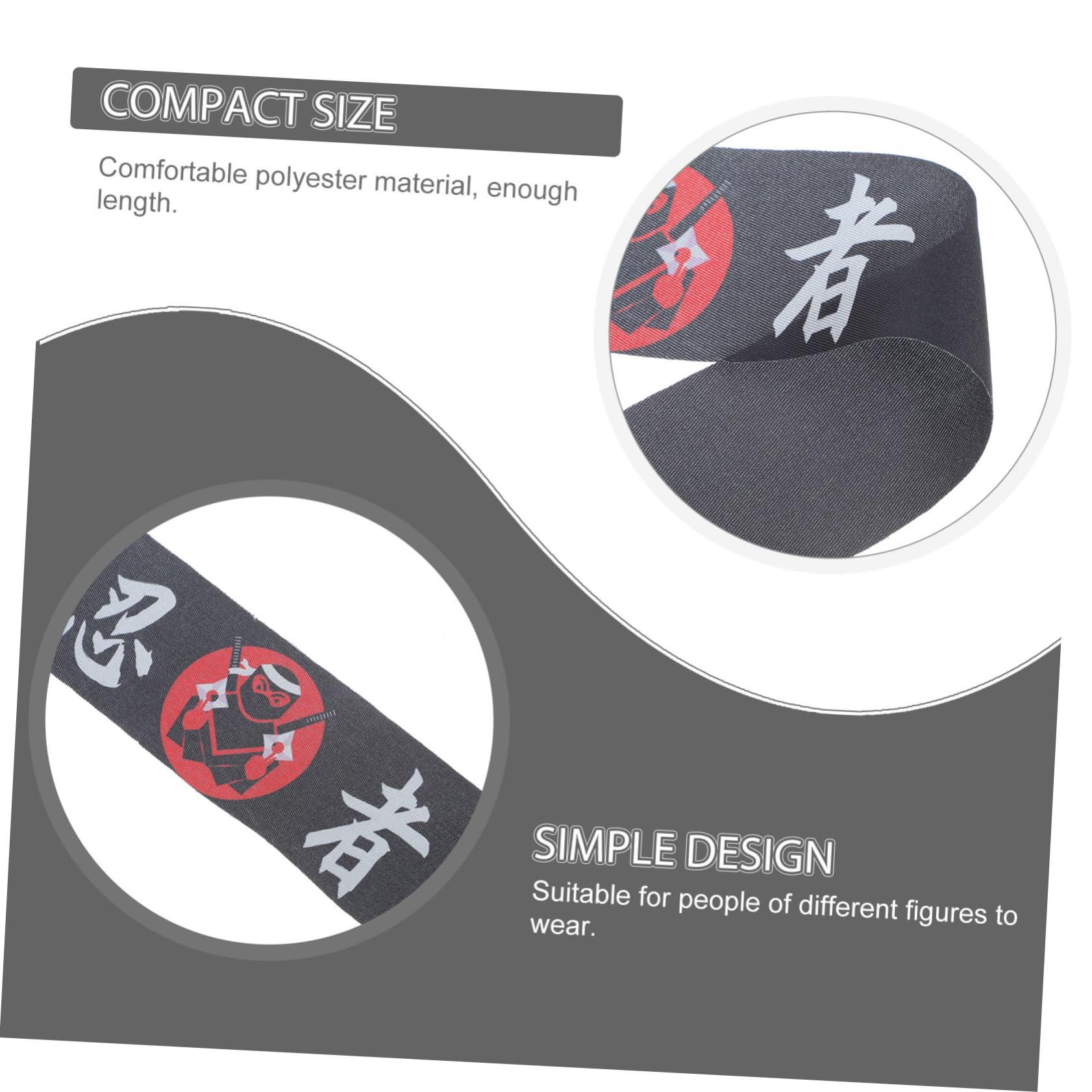 Cabilock Cabilock Japanese Headscarf Headband Sushi Costume Reusable Headband Japanese Cooking Costume Chef Headbands Chef Karate Headband Decorative Karate Headbands Karate Accessory Polyester