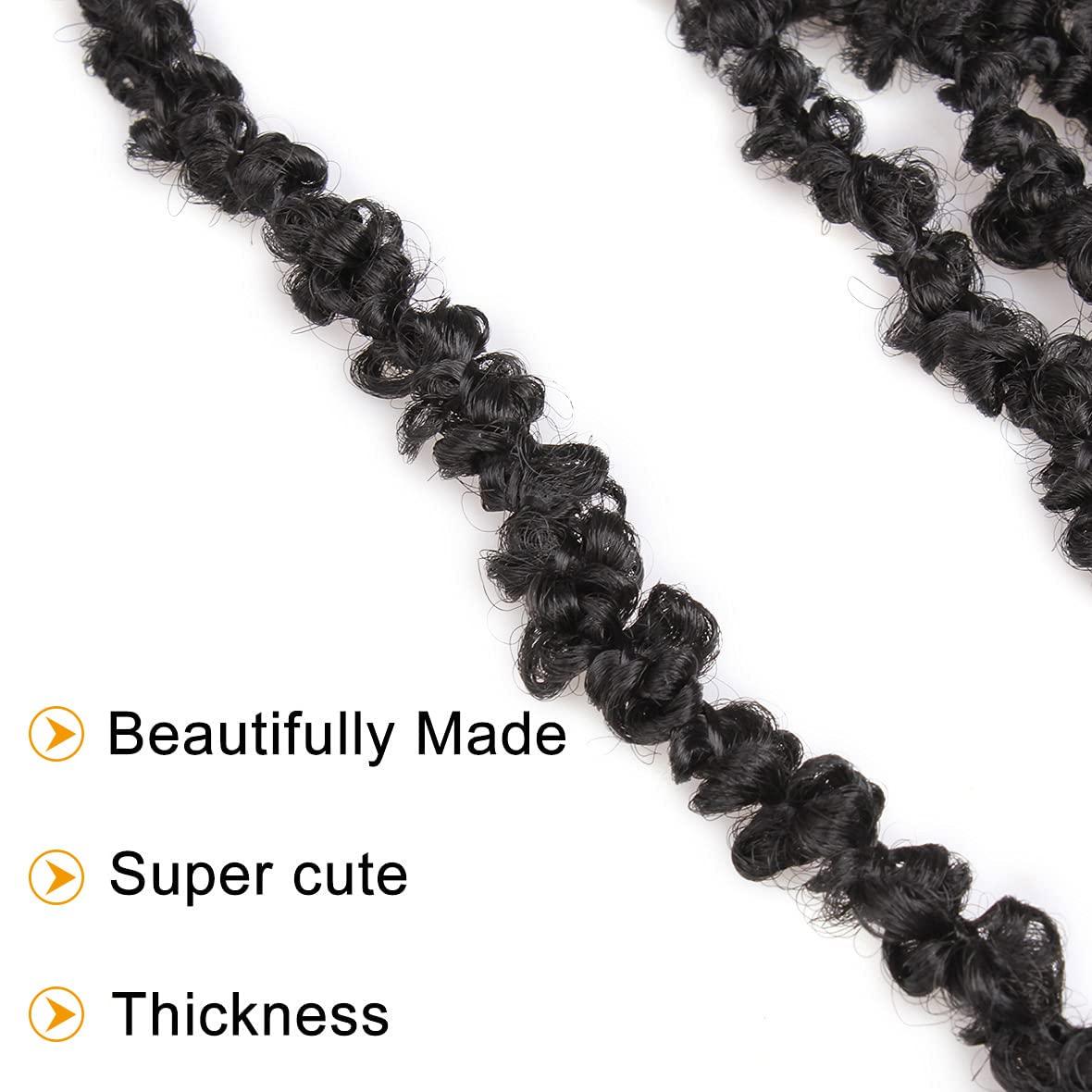 ZRQ ZRQ 30 Inch Butterfly Locs Crochet Hair Long Distressed Faux Braids Hair Pre-looped Synthetic Crochet Soft Locs 30 In Goddess Locs Hair Extensions (6 Pack 1B#)
