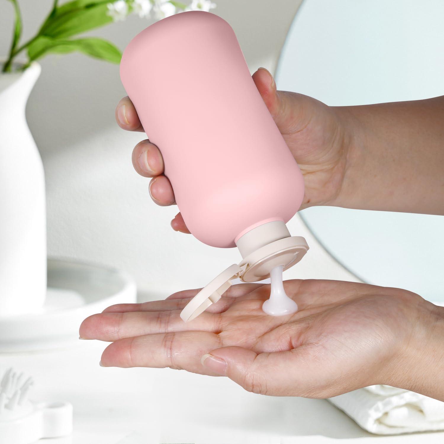 UMETASS UMETASS 3 PACK Travel Shampoo Bottle, Empty Plastic Squeeze Bottles 6.8oz with Flip Cap, Lotion Container for Toiletries Travel Size Shampoo and Conditioner