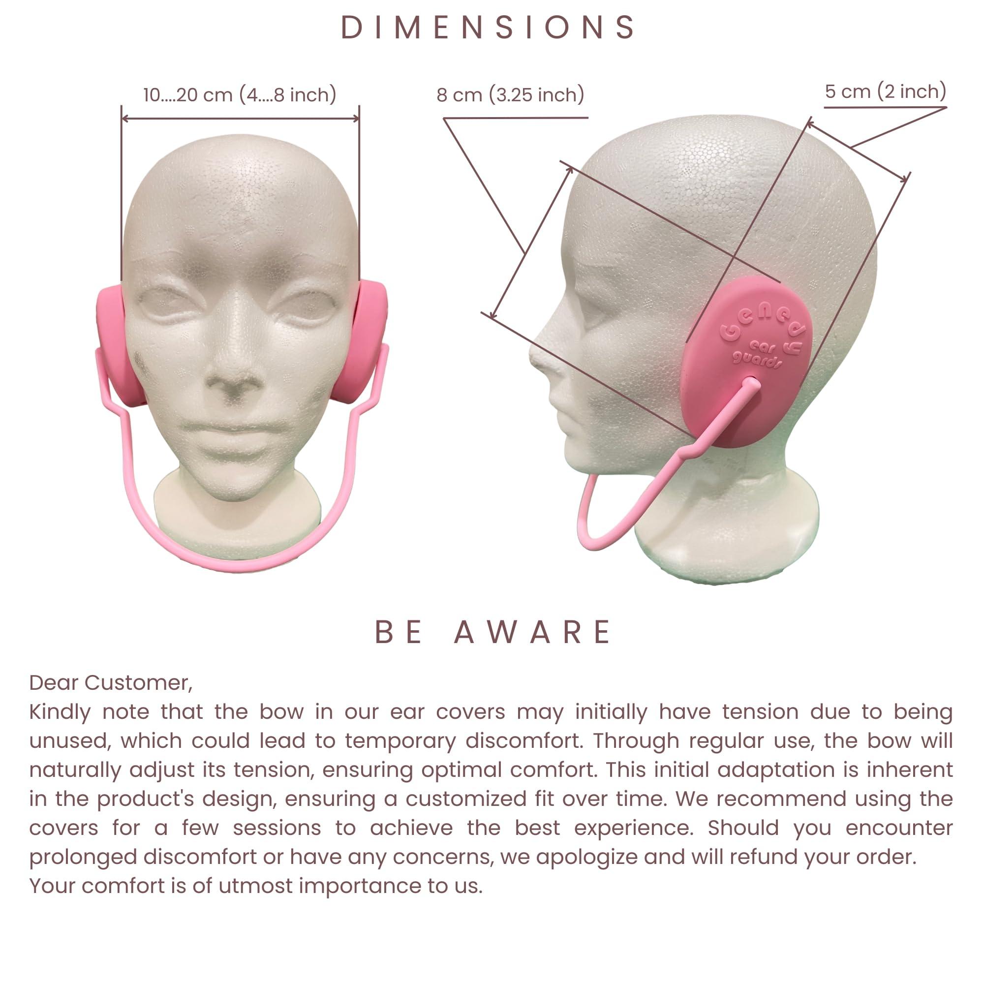 Genedy Genedy Ear Covers for Shower, Heat and Hair Dye Protection - Pink - Waterproof Ear Covers for Washing Hair - Reusable Silicone Ear Caps For Hair Dye - Ear Protectors From Heat Styling and Dryer