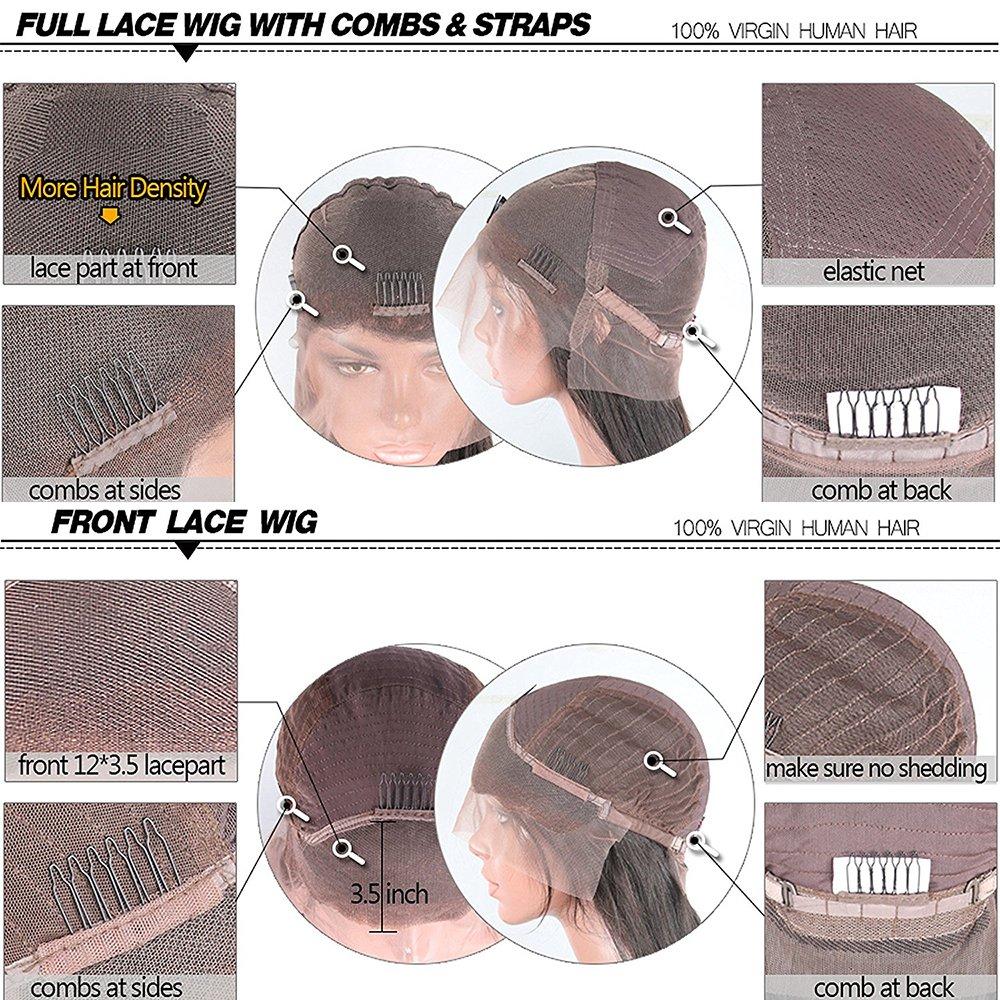 JYZ JYZ Full Lace Human Hair Wigs Burmese Wet Curly Hair 150% Density Full Lace Wigs Human Raw Hair Plucked Bleached Knots with Baby Hair 10 inch Free Part