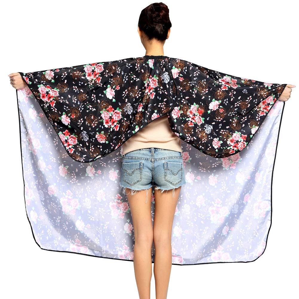 KAHOT KAHOT Salon Professional Haircut Stylist Color Cape Shampoo&Cutting Hairdressing Capes,Waterproof Hairdresser Cloth Barber Gown Wrap,55*63inch (Rose) free size