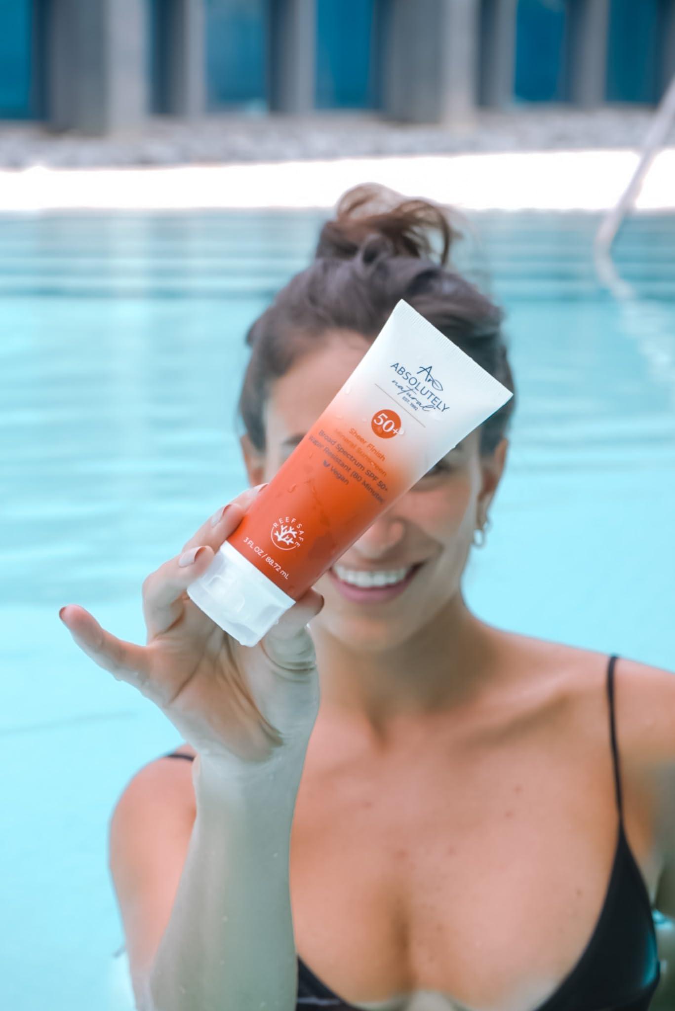 Absolutely Natural Absolutely Natural SPF 50+ Mineral Sunscreen Lotion - Anti-Aging Sunblock for Body & Face, Made with Rose Hips, Aloe, Zinc Oxide and Other Cruelty Free and Reef Safe Ingredients - Made in USA