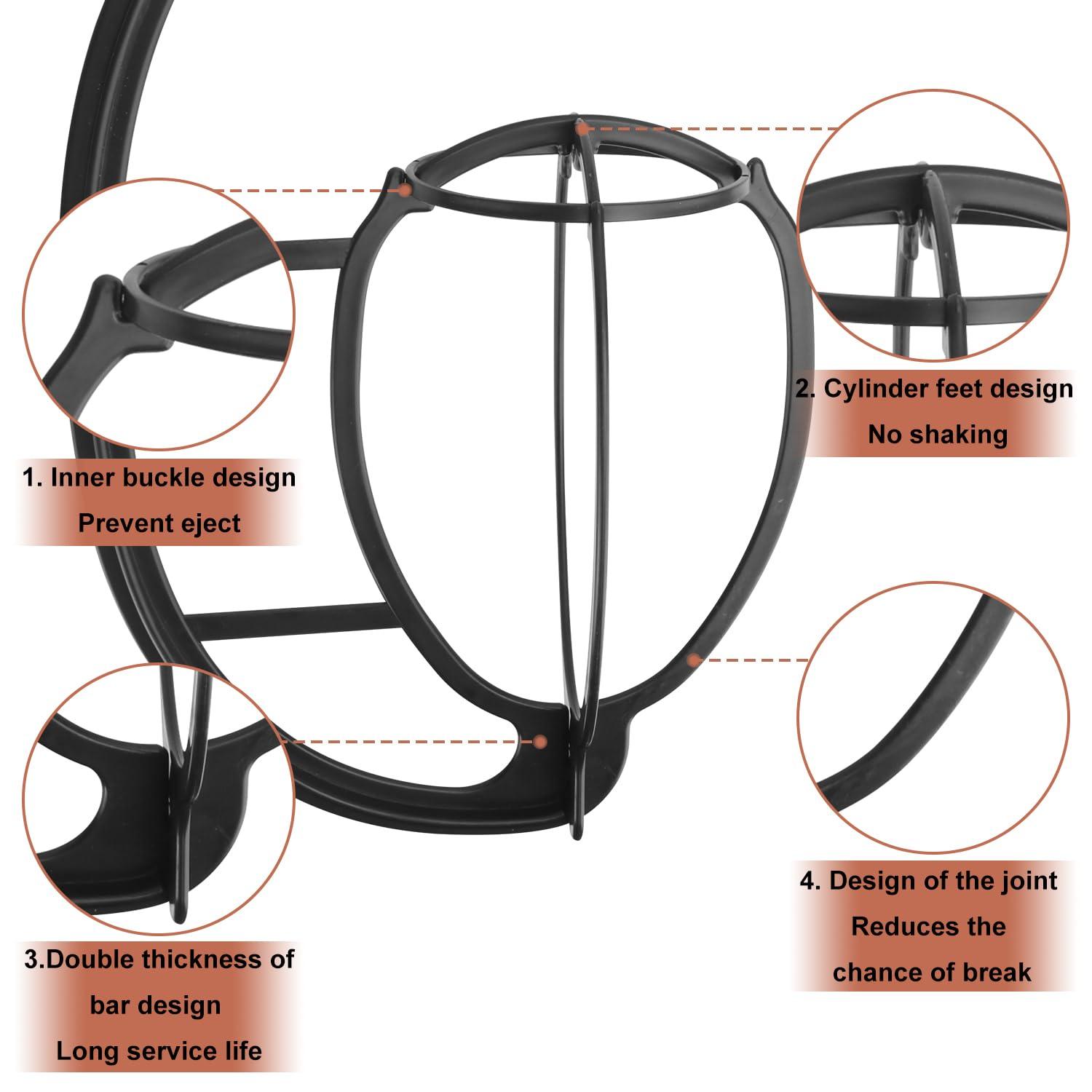 KUKLIPJIM KUKLIPJIM 14 Pack 15.4 Inch Wig Hanger, Hanging Wig Stand for Multiple Wigs and Hats, Wig Holder Rack, Wig Stand for Displaying, Drying & Organizing Wigs(Black)