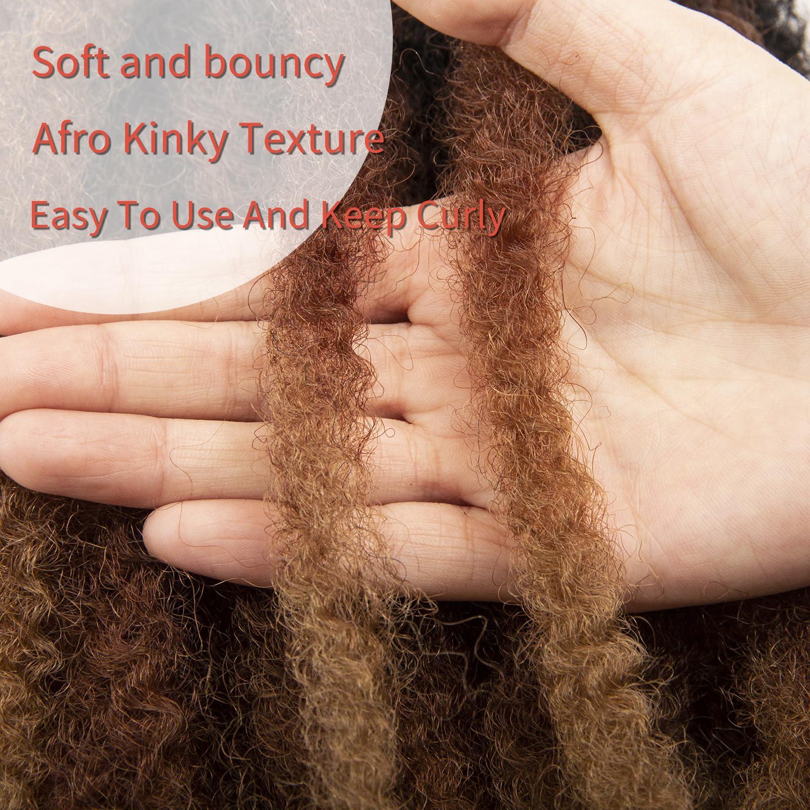 BYKSVIOC Marley Hair 24 Inch Marley Twist Hair Afro Twist Marley Braiding Hair for Faux Locs Crochet Hair Synthetic Hair Extensions(8Packs,1B/30/27, 24inch)