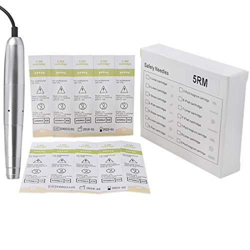 boermeize Disposable Cartridge Needles 5RM Curved Magnum Sterilized Needles 20Pcs Tattoo Needles Eyebrow Lip Eyeliner Permanent Makeup for Tattoo Machine