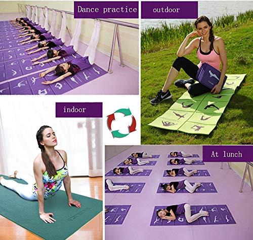 AKKY AKKY Travel Yoga Mat Foldable Lightweight Thin Hot Yoga Mat with Attached Carrying Strap and Travel Bag Sports Yoga Mat for All Types of Yoga,Aerobics,Martial Arts