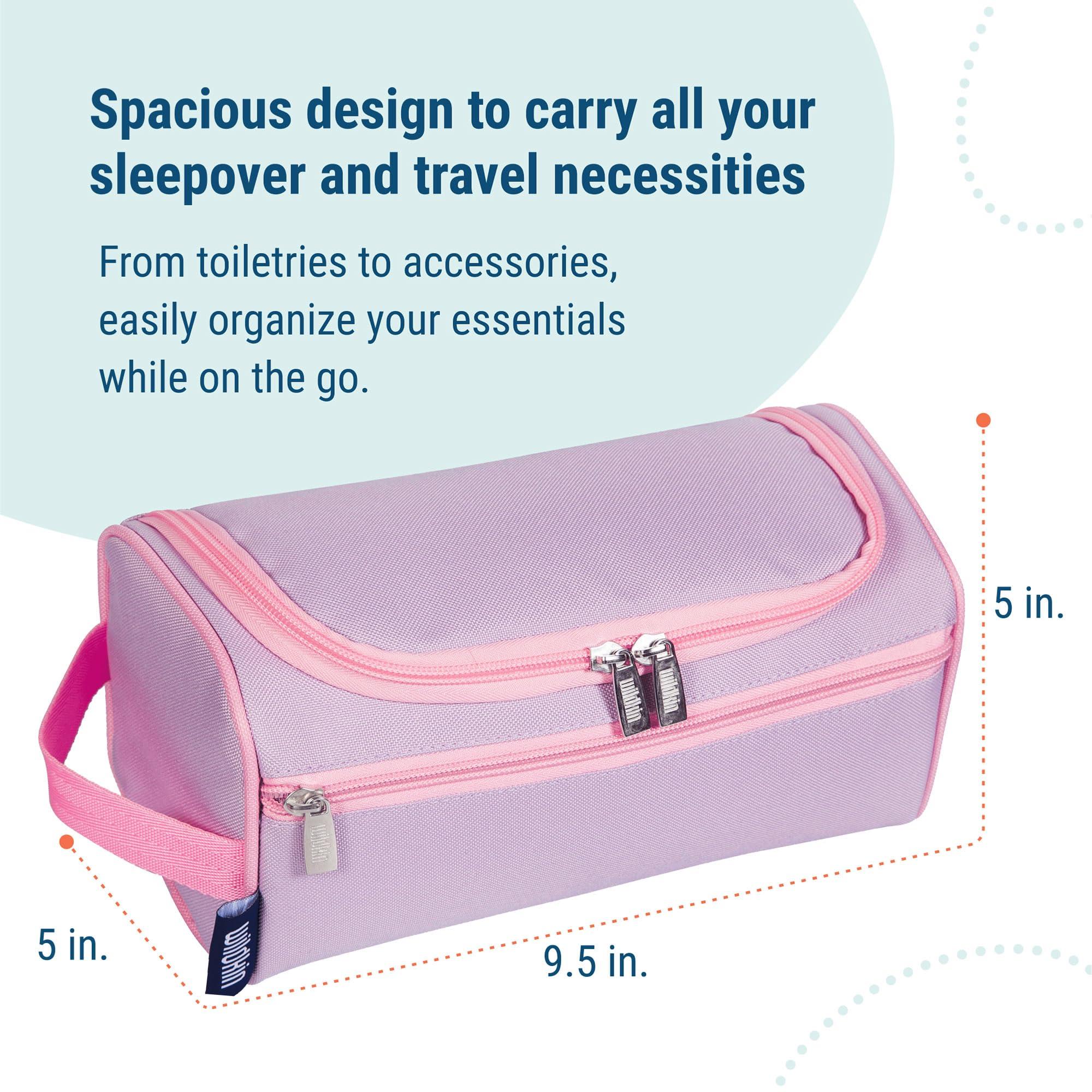 Wildkin Wildkin Toiletry Bag for Boys and Girls, Stay Organized on the Go with Our Spacious and Multifunctional Toiletry Bags, Ideal for School, Weekend, or Overnight Travel (Lilac)