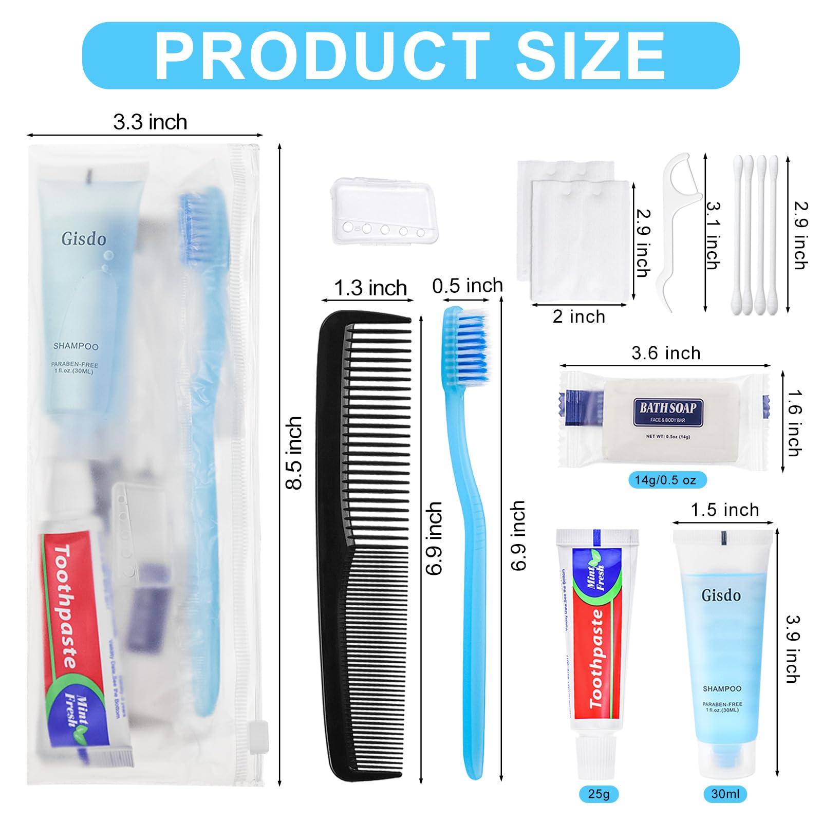 Gisdo Gisdo 30 Travel Hygiene Kit Bulk Toiletry Kits Homeless Personal Hygiene Kit Bulk Homeless Care Package Travel Toiletry Kit Homeless Hygiene Kit Bulk Disposable Toiletry Kit(10-IN-1)