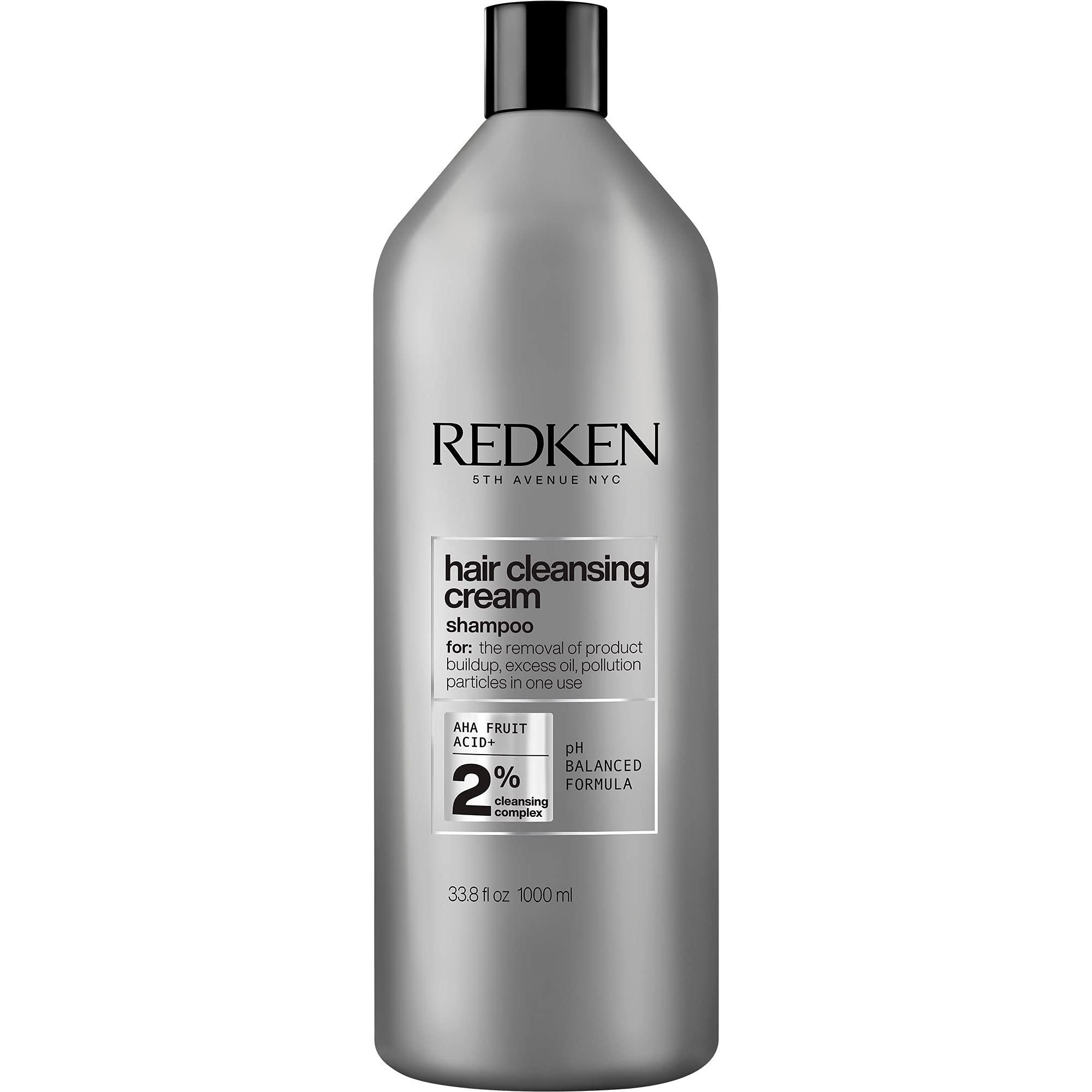 REDKEN Redken Detox Shampoo, Clarifies and Removes Buildup and Polution, Reduces Excess Oil, Strengthens Hair Cuticle, pH Balanced Formula, For All Hair Types, Hair Cleansing Cream, 33.8 fl.oz./1000ml