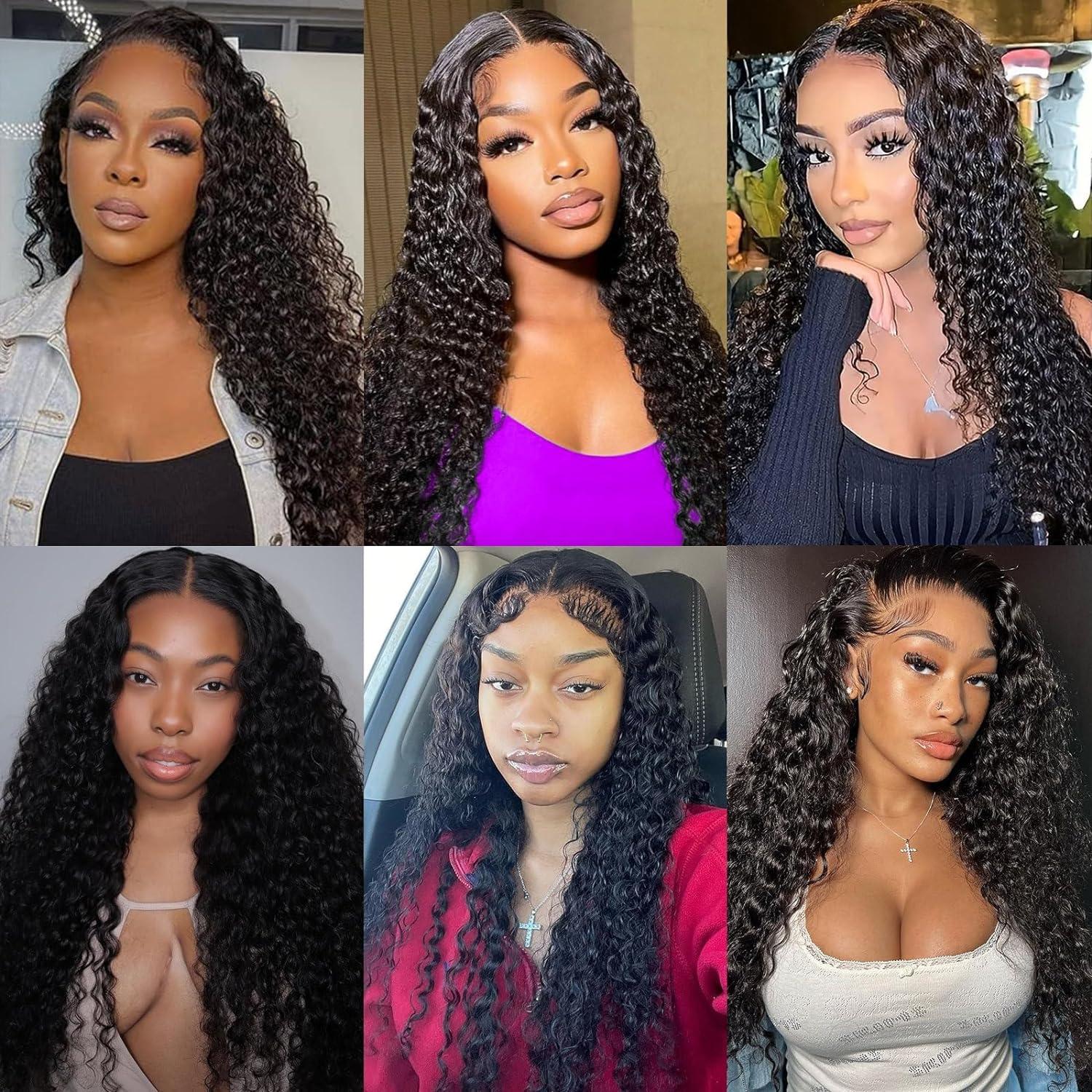 SINGLE BEST SINGLE BEST Human Hair Bundles Water Wave, Premium Deep Wave Bundles Human Hair 1 Bundle, Unprocessed Brazilian Virgin Curly Weave Bundles, Wet and Wavy Human Hair Bundles Natural Color 18inch