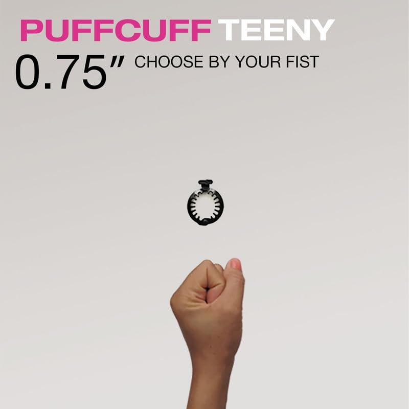 PuffCuff PuffCuff | Teeny 0.75\" Hair Clamps | For All Natural, Fine Loose Curls, Thick, Coiled, Coarse, and Frizzy Hair | Painless, Damage-Free Styling Tool | Clear | 5 Pieces