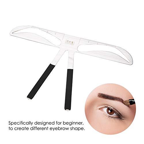 Salmue Salmue Eyebrow Ruler , 8 Types Eyebrow Stencil Positioning Tattoo Eyebrow Ruler Makeup Tool Balance Extension Ruler Shape Stencil for DIY or professional Permanent Makeup Gold Ratio Eyebrow Makeup(7#)