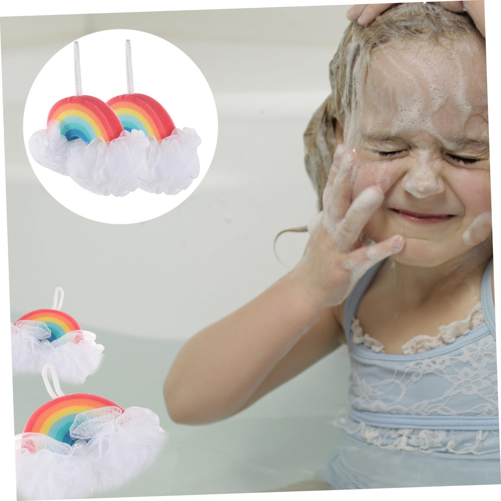 BELLIFFY BELLIFFY Girls Bath Sponge Bath Sponges Girls Girls\' Shower Sponge Kids Bath Sponge Gentle Exfoliating and Comfortable Sponge Set