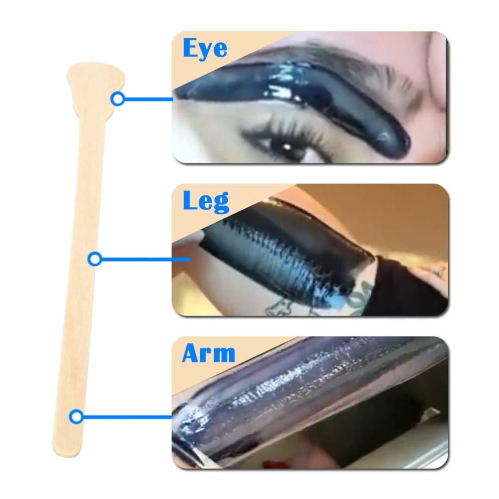 NUOBESTY NUOBESTY 100pcs wax sticks eyebrow spatula Disposable Waxing Rods waxing spatulas boots wood waxing craft sticks wood facial stir sticks wax rods Body small wooden shovel Bamboo