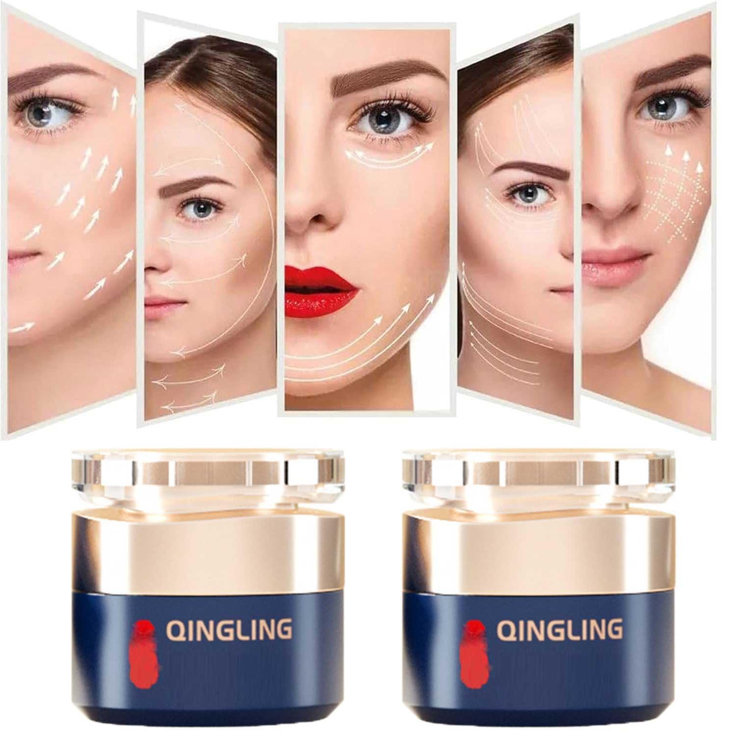 Generic Japanese Qingling Wrinkle Removal Cream, Qingling Wrinkle Removal Cream Japanese, Qingling Face Cream, Anti-Aging Cream, Skin Firming Cream, Japanese Moisturizer For Face (2pcs)