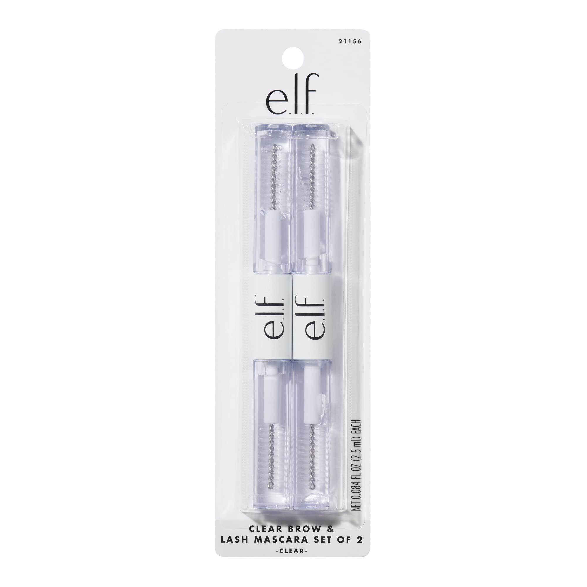 e.l.f. e.l.f. Clear Lash & Brow Mascara 2-Pack, Conditioning Clear Brow & Lash Gel For Grooming, Defining & Separating, Long-Lasting, Vegan & Cruelty-Free