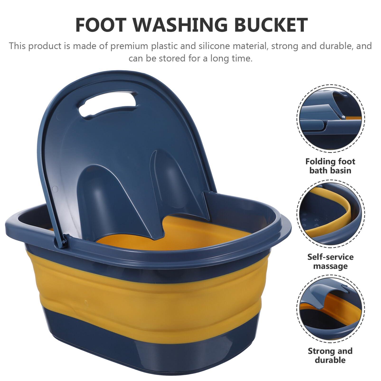 minkissy minkissy 1pc Footbath Feet Massagers Portable Tub Kids Bathtub Foot Bath Bucket Collapsible Foot Bath Camping Foot Spa Bucket Foot Soak Barrel Water Basin Creative Foot Massage Basin Child