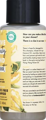 Love Beauty And Planet Love Beauty and Planet Shampoo with Vitamin B3 Coconut Oil & Ylang Ylang for Intensive Repair for Damaged Hair Sulfate, Silicone, & Paraben Free. Cruelty-Free. 13.5 oz